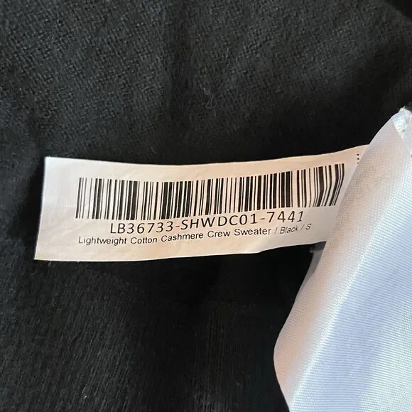 Quince Sweater Womens Small S Cashmere Crew Neck Black Pullover Organic Cotton - Picture 6 of 7